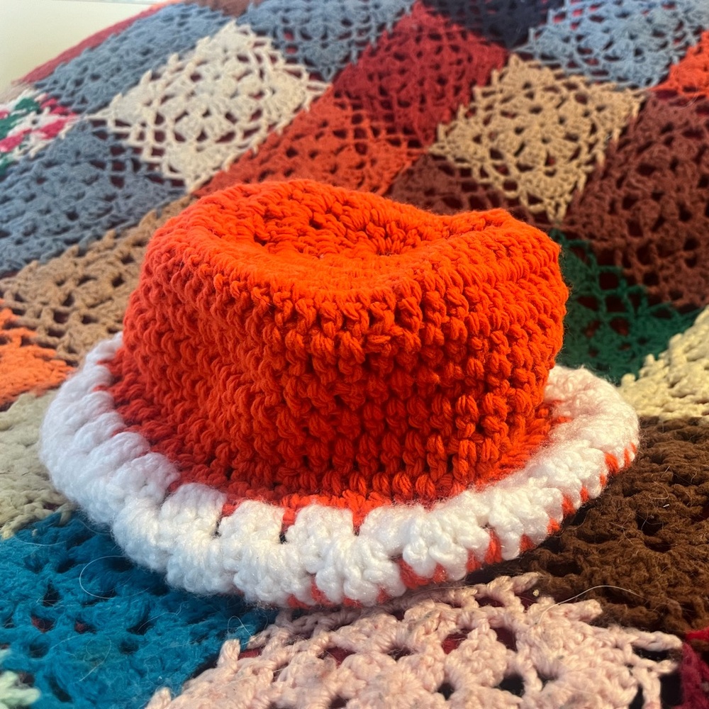 Orange crochet hat!